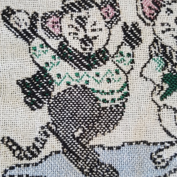 Merry Christmas mouse cream afgan throw tapestry 49 x 61 inches - Picture 7 of 7